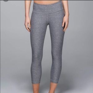 Lululemon Cropped Gray Yoga Pants